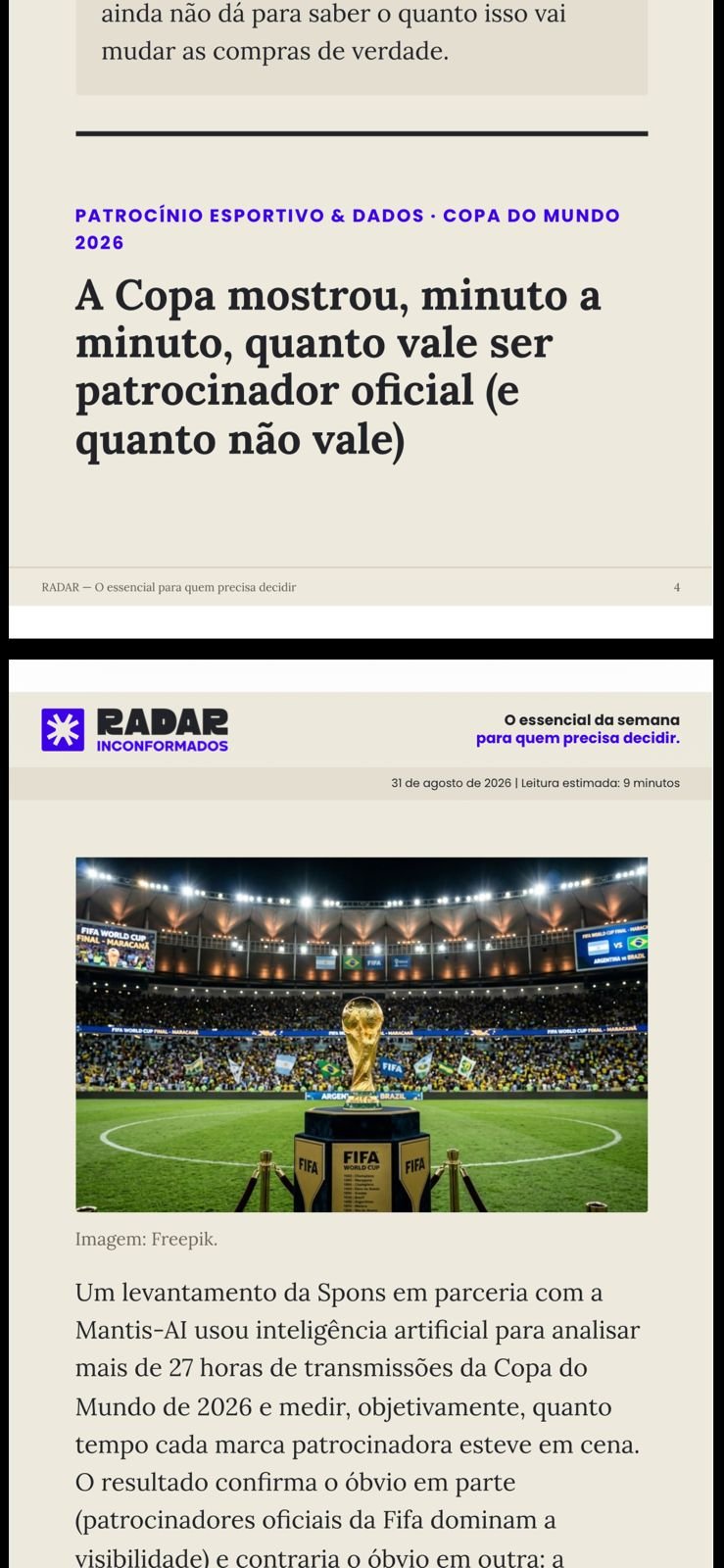 Abertura de uma análise do RADAR